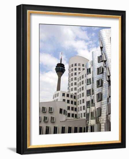 The Neuer Zollhof Building by Frank Gehry at the Medienhafen, Dusseldorf, North Rhine Westphalia-Yadid Levy-Framed Photographic Print