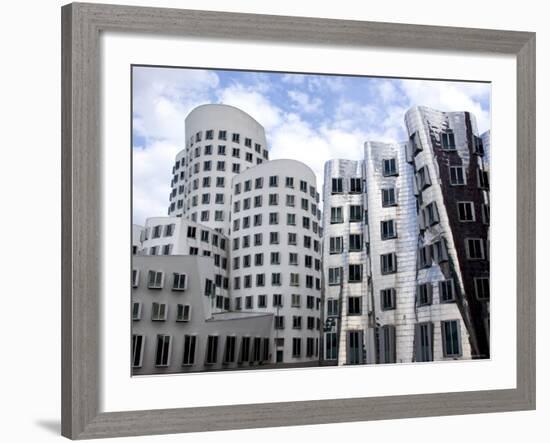 The Neuer Zollhof Building by Frank Gehry at the Medienhafen, Dusseldorf, North Rhine Westphalia-Yadid Levy-Framed Photographic Print