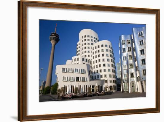 The Neuer Zollhof Building, Media Harbor, Dusseldorf, Germany-Peter Adams-Framed Photographic Print