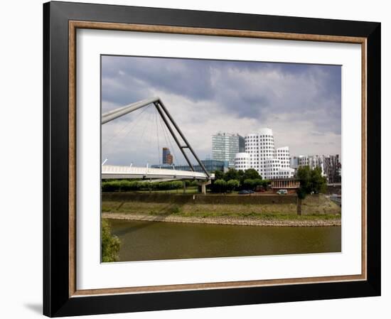 The Neuer Zollhof Buildings by Frank Gehry at the Medienhafen, Dusseldorf, North Rhine Westphalia-Yadid Levy-Framed Photographic Print