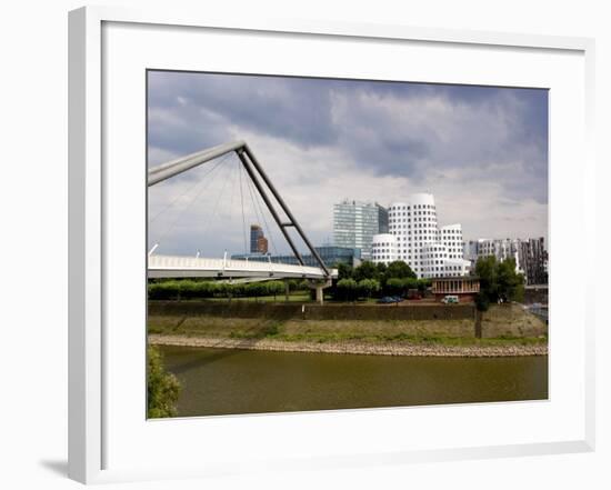 The Neuer Zollhof Buildings by Frank Gehry at the Medienhafen, Dusseldorf, North Rhine Westphalia-Yadid Levy-Framed Photographic Print