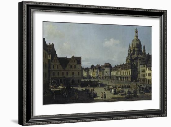 The Neumarkt in Dresden as Seen from the Moritz-Strasse, 1749-51-Canaletto-Framed Giclee Print