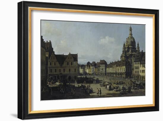 The Neumarkt in Dresden as Seen from the Moritz-Strasse, 1749-51-Canaletto-Framed Giclee Print