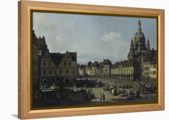 The Neumarkt in Dresden as Seen from the Moritz-Strasse, 1749-51-Canaletto-Framed Premier Image Canvas