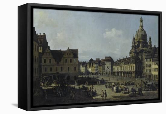 The Neumarkt in Dresden as Seen from the Moritz-Strasse, 1749-51-Canaletto-Framed Premier Image Canvas