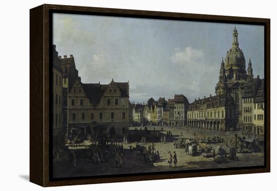 The Neumarkt in Dresden as Seen from the Moritz-Strasse, 1749-51-Canaletto-Framed Premier Image Canvas