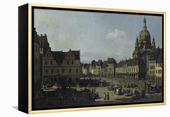 The Neumarkt in Dresden as Seen from the Moritz-Strasse, 1749-51-Canaletto-Framed Premier Image Canvas