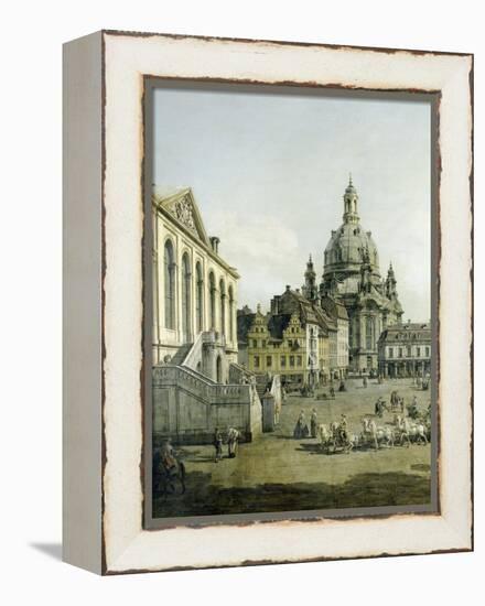 The Neumarkt in Dresden Seen from the Juedenhofe (Detail), 1749-Canaletto-Framed Premier Image Canvas
