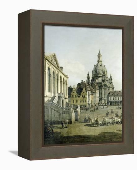 The Neumarkt in Dresden Seen from the Juedenhofe (Detail), 1749-Canaletto-Framed Premier Image Canvas