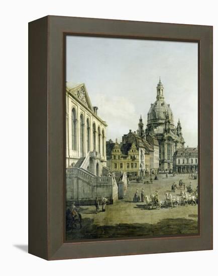 The Neumarkt in Dresden Seen from the Juedenhofe (Detail), 1749-Canaletto-Framed Premier Image Canvas