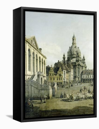 The Neumarkt in Dresden Seen from the Juedenhofe (Detail), 1749-Canaletto-Framed Premier Image Canvas