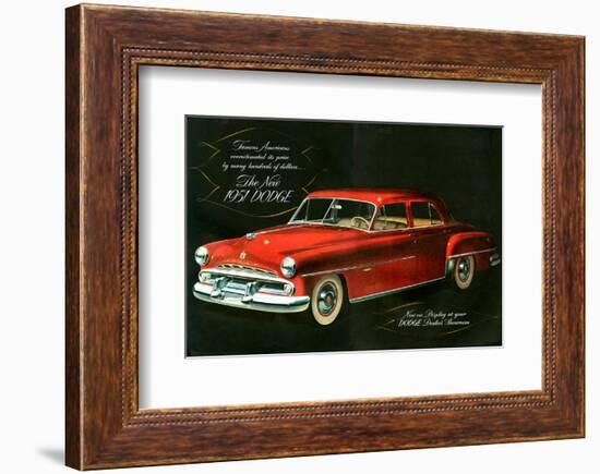 The New 1951 Dodge-null-Framed Art Print