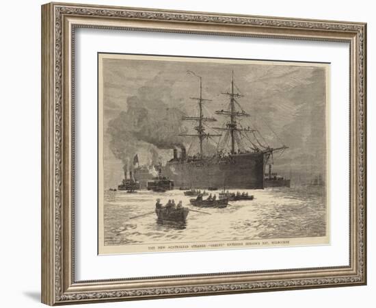 The New Australian Steamer Orient Entering Hobson's Bay, Melbourne-William Lionel Wyllie-Framed Giclee Print