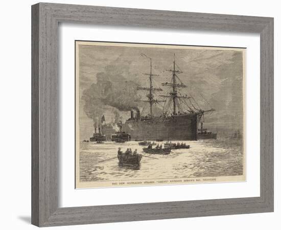 The New Australian Steamer Orient Entering Hobson's Bay, Melbourne-William Lionel Wyllie-Framed Giclee Print