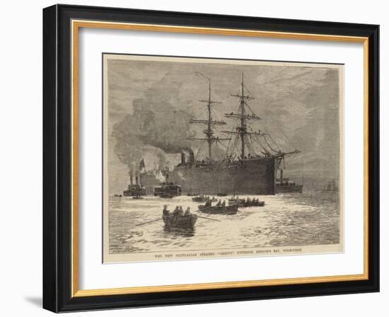 The New Australian Steamer Orient Entering Hobson's Bay, Melbourne-William Lionel Wyllie-Framed Giclee Print