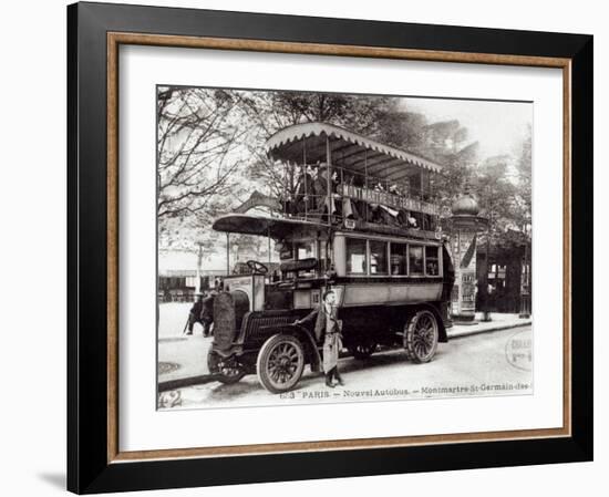 The New Autobus in Paris, c.1906-null-Framed Photographic Print