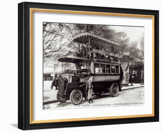 The New Autobus in Paris, c.1906-null-Framed Photographic Print