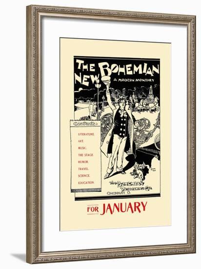 The New Bohemian, a Modern Monthly, for January-null-Framed Art Print