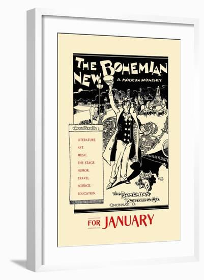 The New Bohemian, a Modern Monthly, for January-null-Framed Art Print