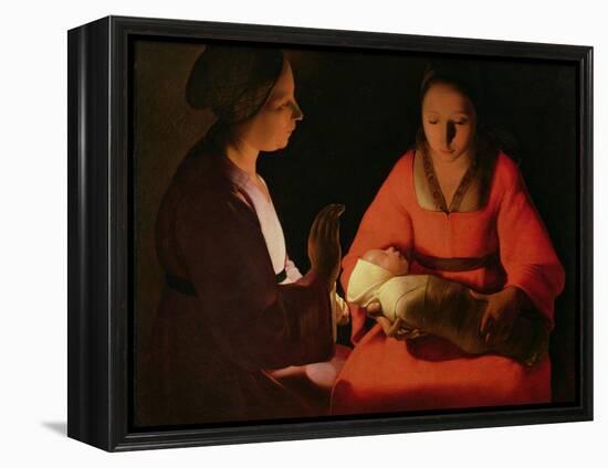 The New Born Child, Late 1640-Georges de La Tour-Framed Premier Image Canvas