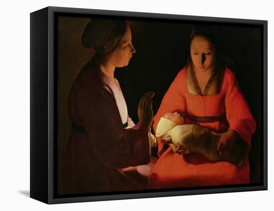 The New Born Child, Late 1640-Georges de La Tour-Framed Premier Image Canvas