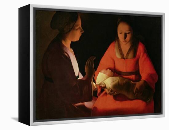 The New Born Child, Late 1640-Georges de La Tour-Framed Premier Image Canvas