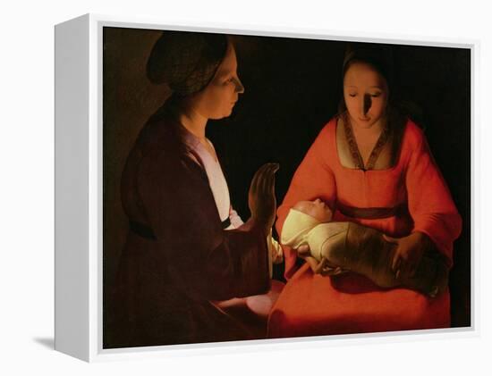 The New Born Child, Late 1640-Georges de La Tour-Framed Premier Image Canvas