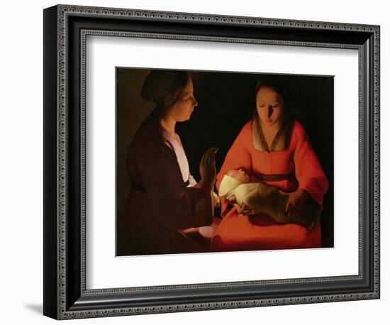 The New Born Child, Late 1640-Georges de La Tour-Framed Giclee Print