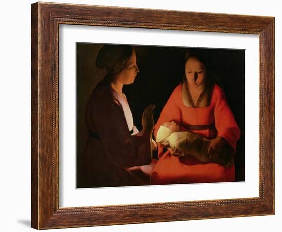 The New Born Child, Late 1640-Georges de La Tour-Framed Giclee Print