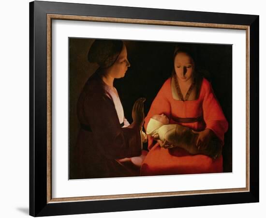 The New Born Child, Late 1640-Georges de La Tour-Framed Giclee Print