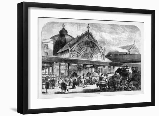 The New Borough Market is Full of People Buying Their Vegetables-null-Framed Art Print