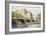 The New Bridge and the Quay of the Louvre, C1890-C1938-Rene Leverd-Framed Giclee Print