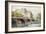 The New Bridge and the Quay of the Louvre, C1890-C1938-Rene Leverd-Framed Giclee Print