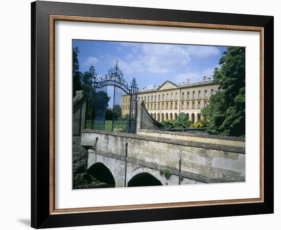 The New Building from the Cherwell Bridge, Magdalen College, Oxford, Oxfordshire, England-David Hunter-Framed Photographic Print