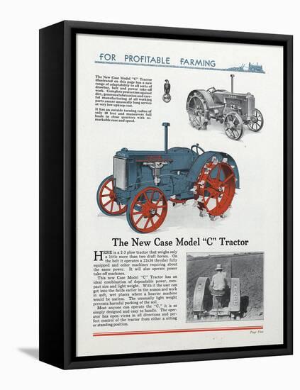 The New Case Model 'C' Tractor-null-Framed Premier Image Canvas