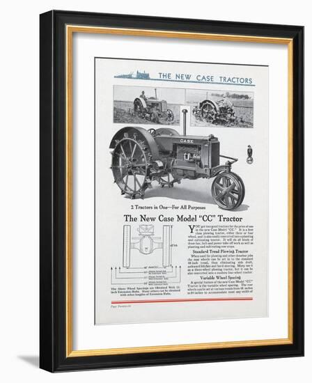 The New Case Model 'CC' Tractor-null-Framed Giclee Print