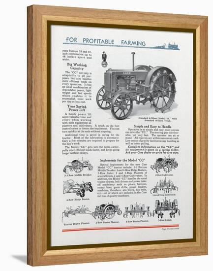 The New Case Model 'CC' Tractor-null-Framed Premier Image Canvas