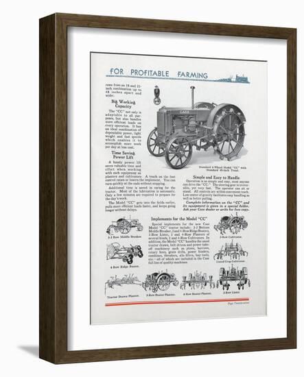 The New Case Model 'CC' Tractor-null-Framed Giclee Print