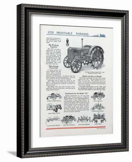 The New Case Model 'CC' Tractor-null-Framed Giclee Print