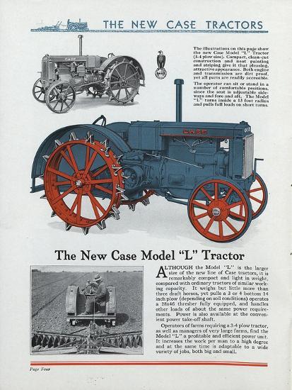 The New Case Model 'L' Tractor Giclee Print | Art.com