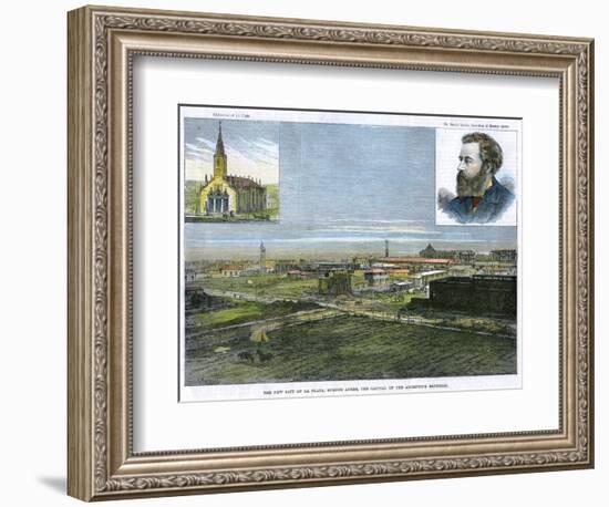 The New City of La Plata, Buenos Ayres, the Capital of the Argentine Republic, C1890-E Watkins-Framed Giclee Print