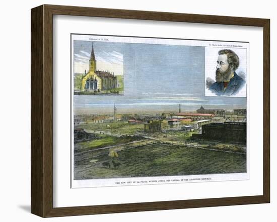 The New City of La Plata, Buenos Ayres, the Capital of the Argentine Republic, C1890-E Watkins-Framed Giclee Print