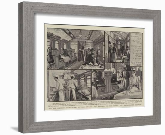 The New Corridor Dining-Trains Between England and Scotland on the London and North-Western Railway-Charles Joseph Staniland-Framed Giclee Print