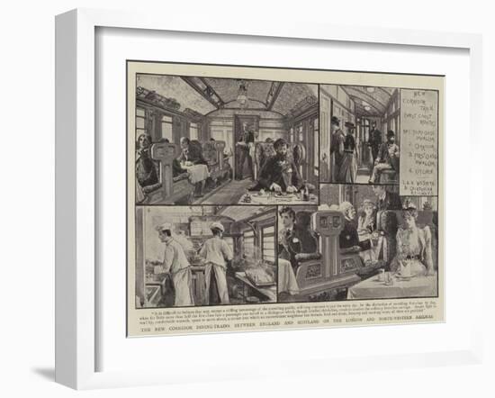 The New Corridor Dining-Trains Between England and Scotland on the London and North-Western Railway-Charles Joseph Staniland-Framed Giclee Print