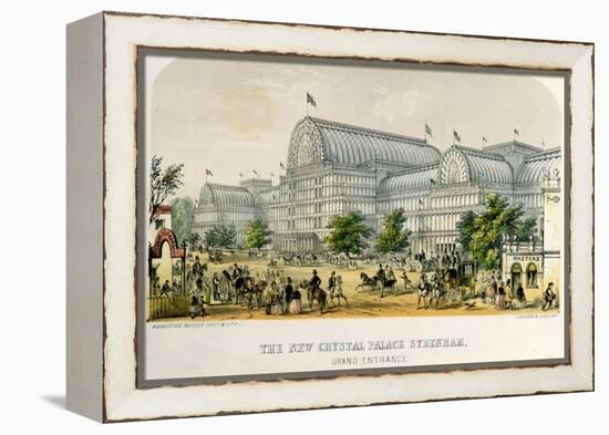 The New Crystal Palace Sydenham, Grand Entrance, Pub. 1854-Augustus Butler-Framed Premier Image Canvas
