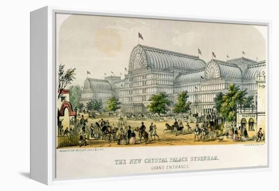 The New Crystal Palace Sydenham, Grand Entrance, Pub. 1854-Augustus Butler-Framed Premier Image Canvas