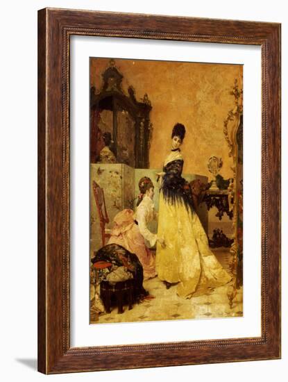 The New Dress-Alfred Emile Léopold Stevens-Framed Giclee Print