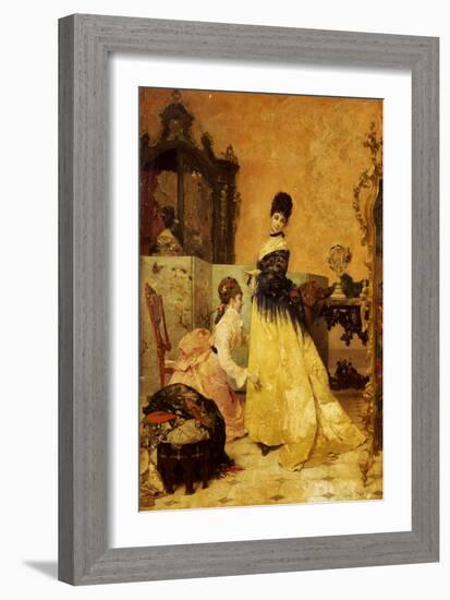The New Dress-Alfred Emile Léopold Stevens-Framed Giclee Print