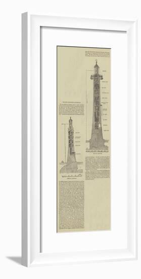 The New Eddystone Lighthouse-null-Framed Giclee Print