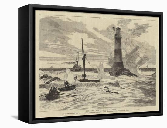 The New Eddystone Lighthouse-William Lionel Wyllie-Framed Premier Image Canvas